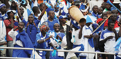 Rayon Sport have the largest fan base in the country but that has not stopped the club from financial crises every season. The New Times / File.