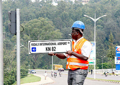 Naming the streets of the City of Kigali. The New Times / File.