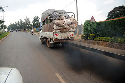 CHIMNEY SWEEP: The environment body is concerned with effects of old vehicles on the roads.  The New Times / File.