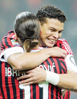 The loss of Zlatan Ibrahimovic and Thiago Silva is a huge blow for AC Milan fans. Net photo.