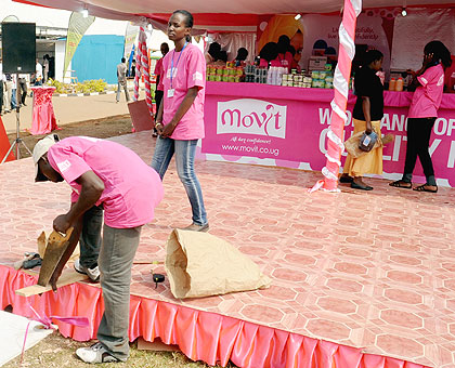 Most of the stands at the Expo grounds were still being installed by yesterday afternoon. The New Times / John Mbanda.