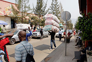 Traders in Mateus, Kigaliu2019s main business area. The New Times / File.