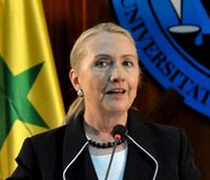 Mrs Clinton said the US was committed to sustainable partnership in Africa. Net photo.