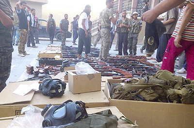 Large volumes of weapons funneled to the Free Syrian Army could be a post-conflict security concern.  Net Photo.