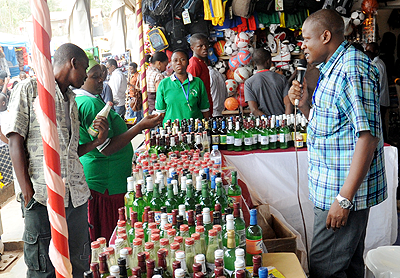 A traditional healer sells medicine at the ongoing expo. The New Times, John Mbanda