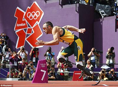 Oscar Pistorius will now compete in Sunday night's men's 400m semi-finals. Net photo.