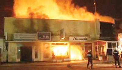 Downtown,  one of Kigaliu2019s popular hangouts that was gutted down by fire.