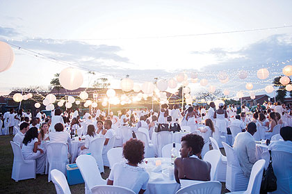 All of the participants wore white. Courtesy photo.