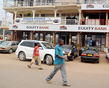 Equity Bank in Kigali. The New Times / John Mbanda.