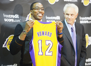 Dwight Howard has joined Lakers from Orlando Magic. Net photo.