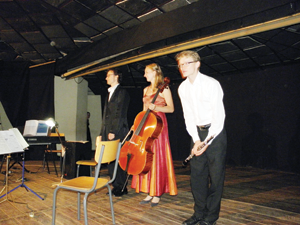 The Helmchen Hecker trio (L-R) Martin Hemchen, Marie-Elizabeth and Thomas Hecker. 