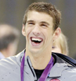 United Statesu2019 swimmer Michael Phelps smiles. Net photo.