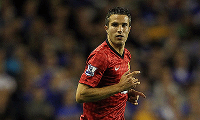 RVP was wanted by Roberto Mancini at Man City but opted to join Sir Alex Ferguson's United. Net photo.