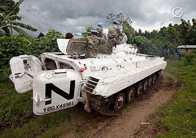 The UN Stabilisation Mission in the Congo (MONUSCO) has often been criticised for failing to restore peace in Eastern DRC, and instead condoning violence against a section of the population. Net photo.