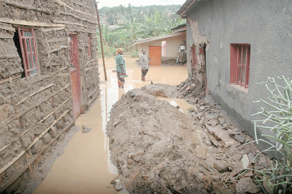 Consequences of settling in marshlands a flooded neighborhood in Kacyiru. The New Times  / File