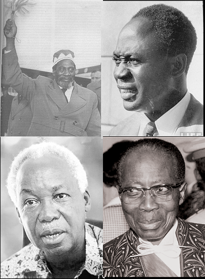 Jomo Kenyatta led Kenya to Independence,Kwameh Nkrumah is an icon of the struggle for independence,Julius-Nyerere was an Indepence leader,Leopold Senghor struggled for Senagal's self rule.