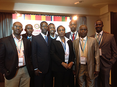 The Rwandan delegation pose for a group photo. The New Times / courtesy.