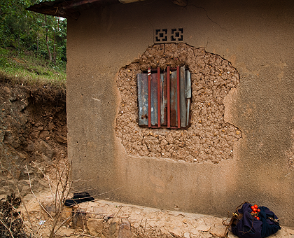 One of the houses said to have developed cracks as a result of the factory's heavy machinery. The New Time / T. Kisambira.