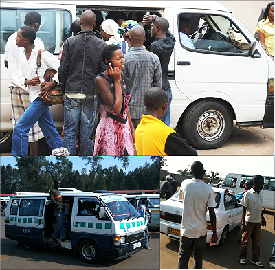 Taxi brokers run after a customer in a car to ask them to enter their taxi.  All photos / Patrick Buchana.