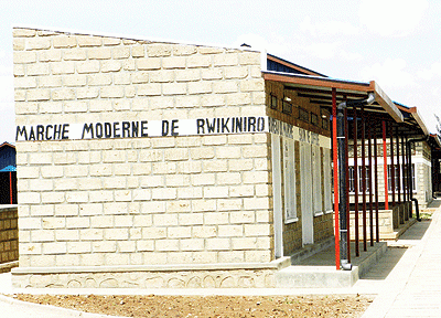 Entrance of the new market. The Sunday Times / S. Rwembeho.