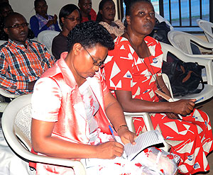 Entrepreneurs during the launch of Business Plan Competition last week. The New Times / John  Mbanda.