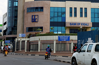 The Bank of Kigali head offices. Financial sector seen driving development in Africa. The New Times / File.