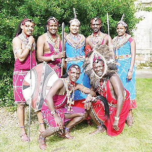 The Osiligi Troupe of Maasai Warriors at the Maddermarket Theatre in Norwich. Net photo.