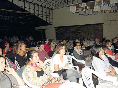 The movie night was well-attended.