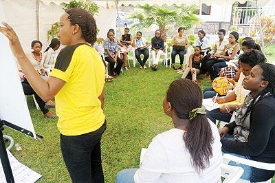 Girls discus issues that affect their education at a recent workshop. The Sunday Times/John Mbanda.