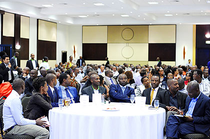 Participants at Agaciro fundraising luncheon organised by Umurinzi Young Professionals in Kigali last week. The New Times/John Mbanda.