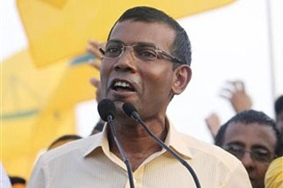 Former president Mohamed Nasheed was removed from office in  contested circumstances in February. Net photo.