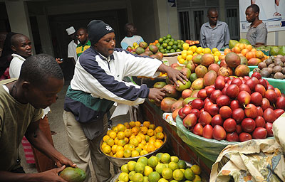 Vegetables were the main drivers of food inflation last month.  The New Times / File 