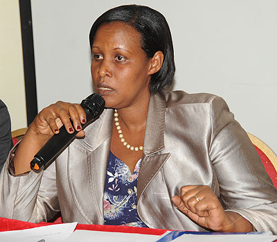 Oda Gasinzigwa, the Chief Gender Monitor.