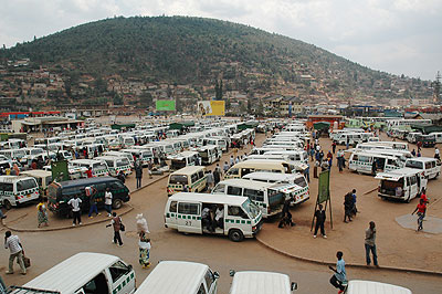 Commuter taxis at Nyabugogo Taxi and Bus park. The New Times / file