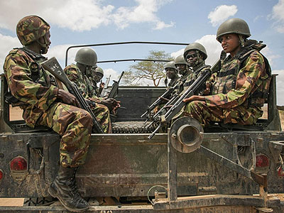 Kenya armed forces in an operation in Somalia. Net photo.