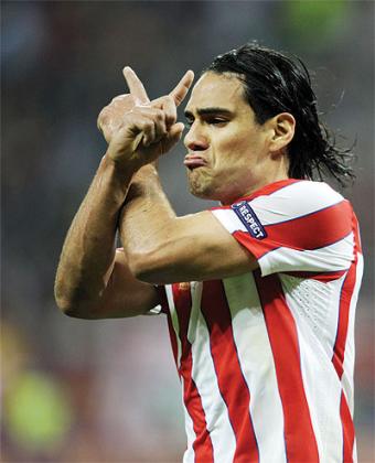 Falcao has been the new idol of the Atletico fans since taking the place of Diego Forlan last season. Net photo.