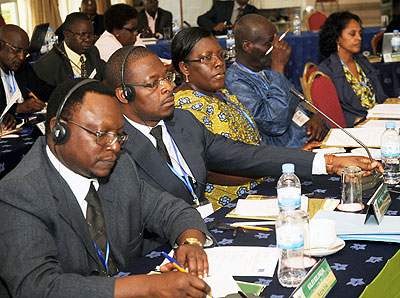 Participants at the meeting   on food safety.  The New Times / John Mbanda.