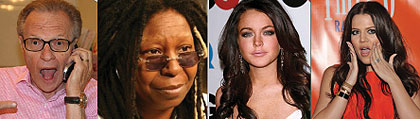 L-R: Mindy Kaling, Whoopi Goldberg, Vinny Guadagnino, Khloe Kardashian Odom