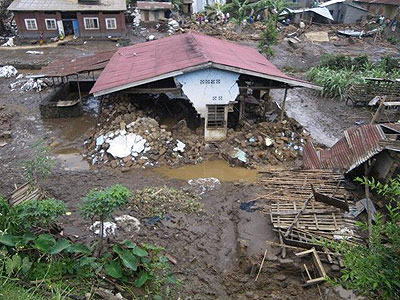 Remains of a demolished house in Rubavu District. The New Times / File