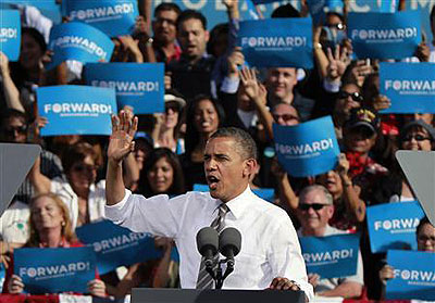 U.S. President Barack Obama participates in a campaign rally in Las Vegas, Nevada, November, 1  Net photo