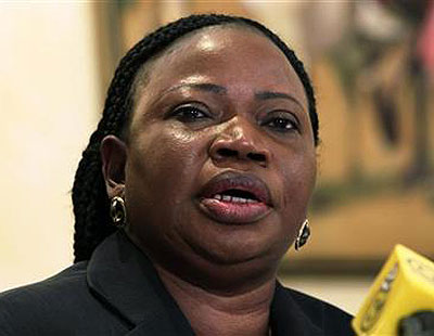 Chief Prosecutor Fatou Bensouda of the (ICC) addresses a media briefing in Kenyas capital Nairobi, October 25, 2012.