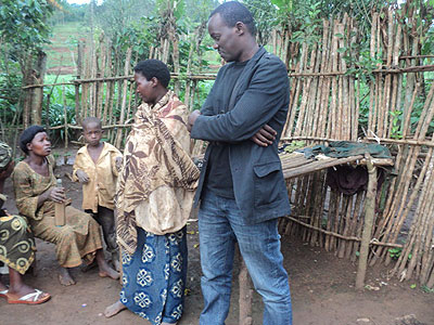 The  writer waiting to see  a witch doctor. All photos  / Martin Bishop.