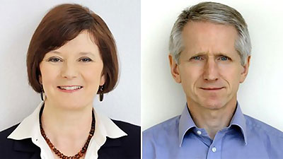 Helen Boaden and Steve Mitchell have long careers at the BBC. Net photo.