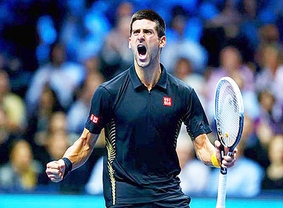 Djokovic won the ATP World Tour Finals at the O2 Arena by beating Federer. Net photo.