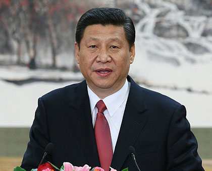 Xi Jinping, general secretary of the Central Committee of the Communist Party of China (CPC), speaks at the press conference at the Great Hall of the People in Beijing. Xinhua.