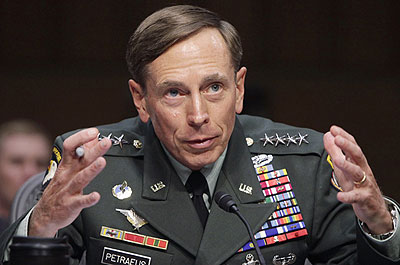 Petraeus, a four-star general. retired from the military last year and took over at the CIA. Net photo