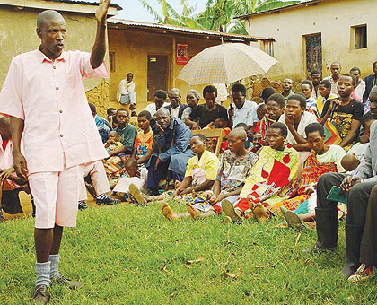 A Genocide suspect before Gacaca court. It is said the openness in giving testimonies in the courts contributed to the healing. The New Times / File.