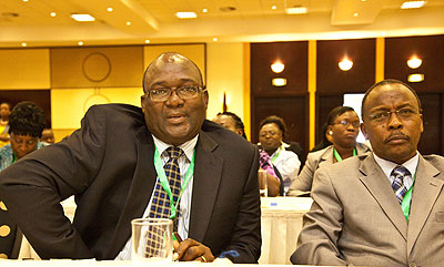 Participants during the Regional Social Security executives at the reccent meeting at Kigali Serena Hotel.  The New Times / T.Kisambira