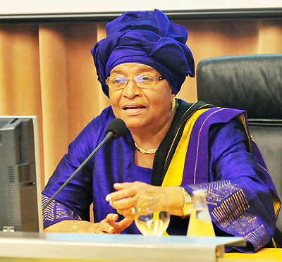 Liberian President Ellen Johnson Sirleaf. Net photo.