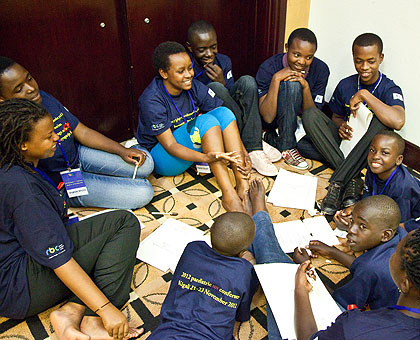 Representatives of children attending the ongoing paediatric conference in Kigali. The New Times T. Kisambira.